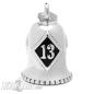 Preview: Lucky 13 Biker-Bell Stainless Steel Lucky Charm Motorcycle Bell Thirteen Lucky Bell